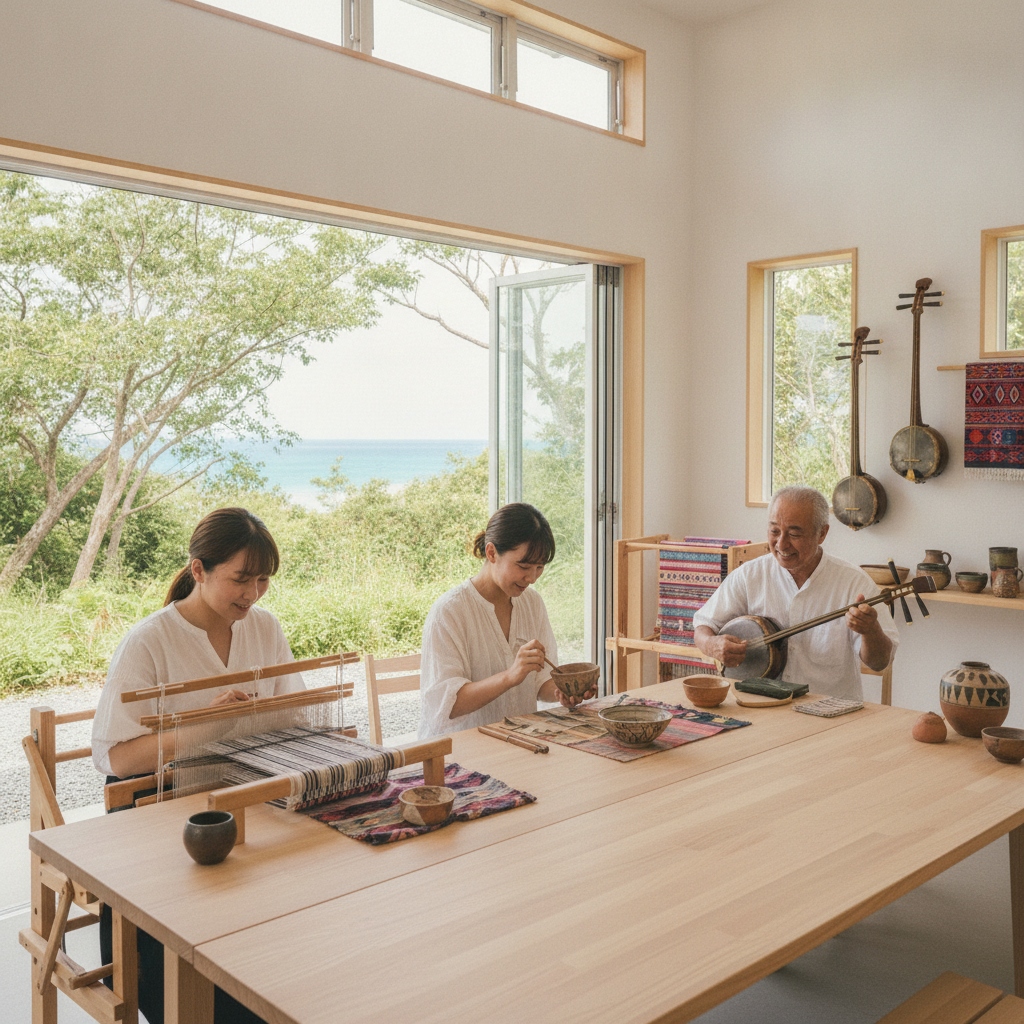 奄美大島で体験できる、伝統工芸品作りや島唄体験など、ローカル文化に触れるワークショップはありますか？